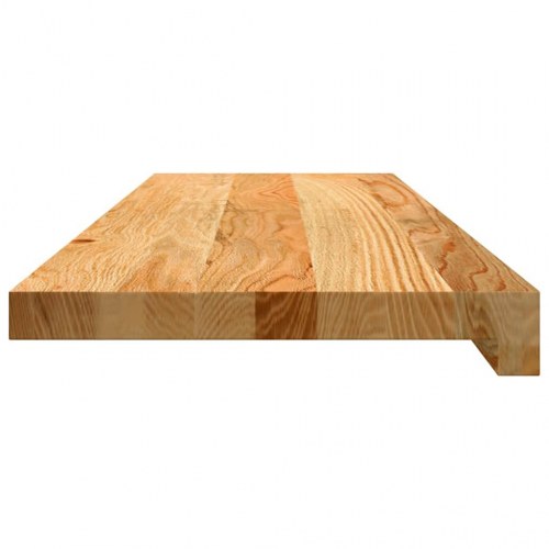 Vindueskarme i massivt egetræ - 2 stk, lysebrun, 80×30×2 cm