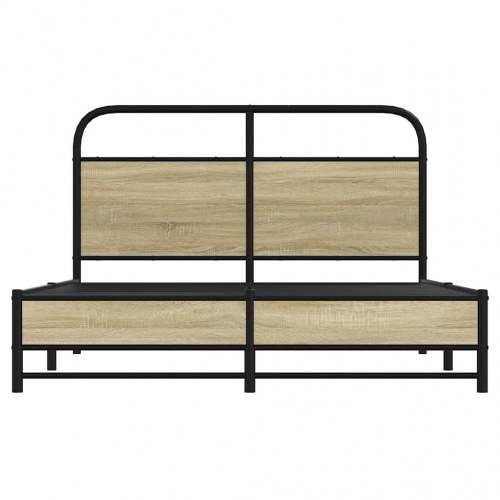Sengeramme 120 x 190 cm med sengegavl - sonoma-eg