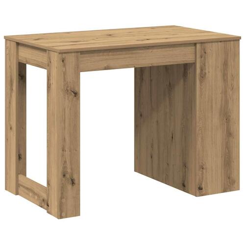 Skrivebord med skuffe og hylde 102x62x77,5 cm egetræsfarvet