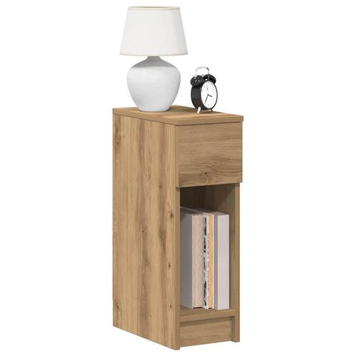 Sengebord med skuffe 20x36x60 cm kunsteg