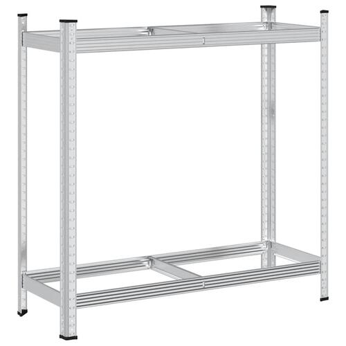 2-lags dækhylde 110x40x109 cm stål sølvfarvet