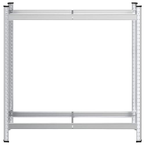 2-lags dækhylde 110x40x109 cm stål sølvfarvet