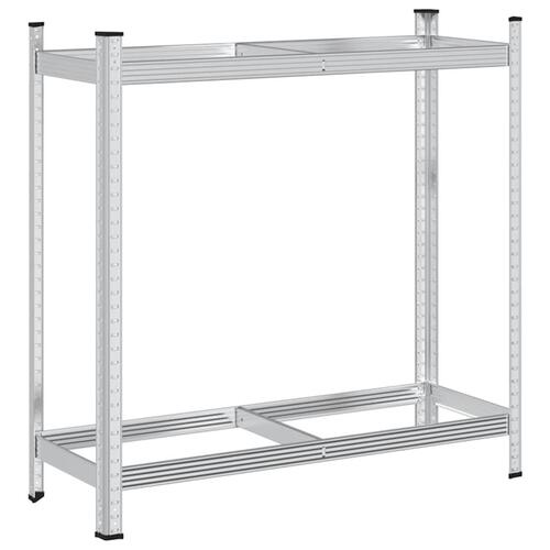 2-lags dækhylde 110x40x109 cm stål sølvfarvet