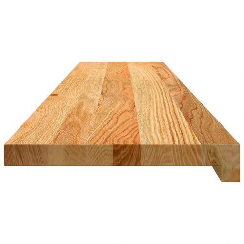 Vindueskarme - 2 stk. lysebrun 120 × 30 × 2 cm i massivt egetræ