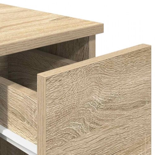 Sengebord med skuffe 20×36×60 cm - sonoma-eg