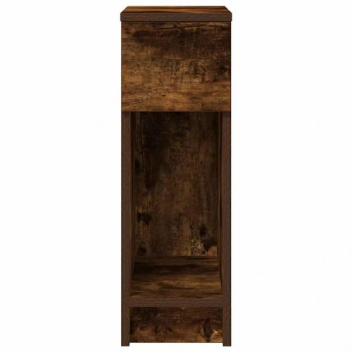 Sengebord med skuffe 20×36×60 cm - røget egetræsfarve