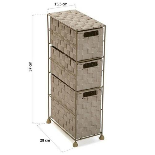 Skuffemoduler Versa 19487083 Beige 2 skuffer polypropylen (28 x 57 x 15,5 cm)