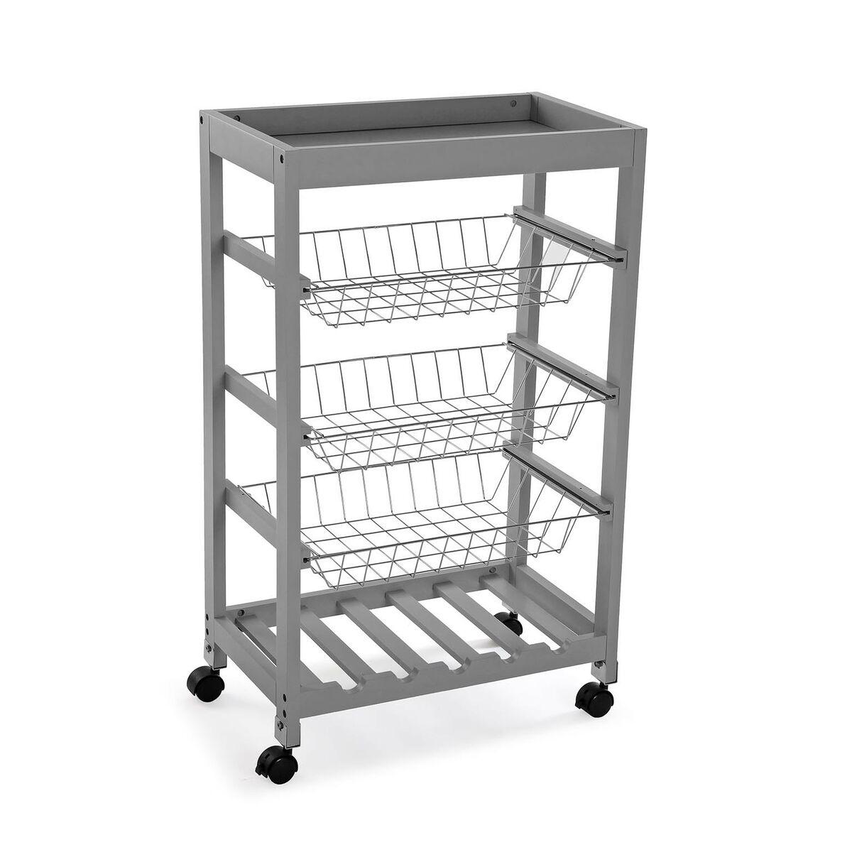 Rullebord Versa Grå Metal Træ Mdf