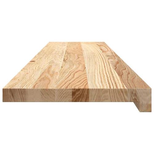 Trappemåtter 12 stk ubehandlet 110x25x2 cm massivt egetræ
