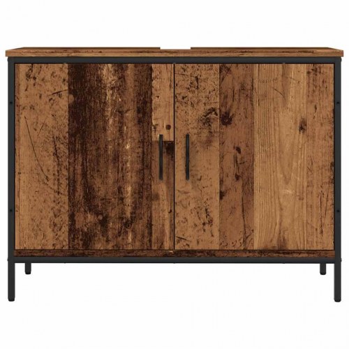 Underskab til håndvask 60x30x60 cm konstrueret træ gammelt træ