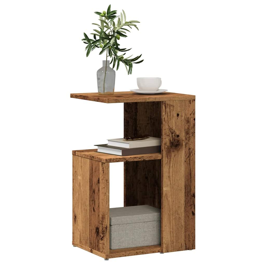 Sidebord 36x30x56 Cm Konstrueret Træ Antikt Træ