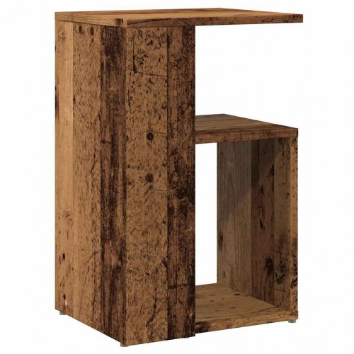 Sidebord i konstrueret træ - 36×30×56 cm, antikt træ