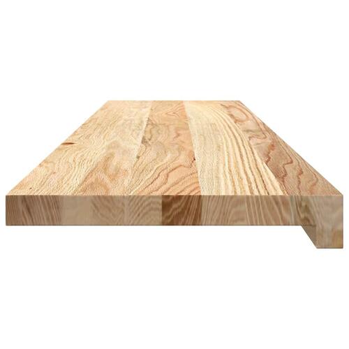 Trappemåtter 16 stk ubehandlet 100x25x2 cm massivt egetræ