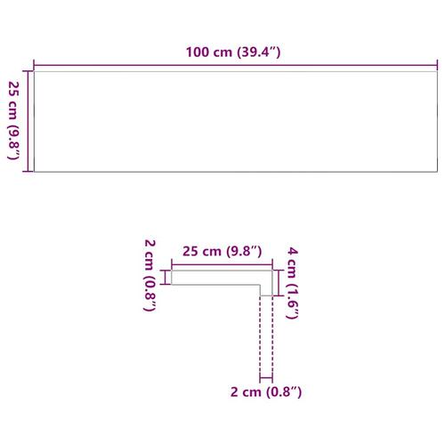 Trappemåtter 16 stk ubehandlet 100x25x2 cm massivt egetræ