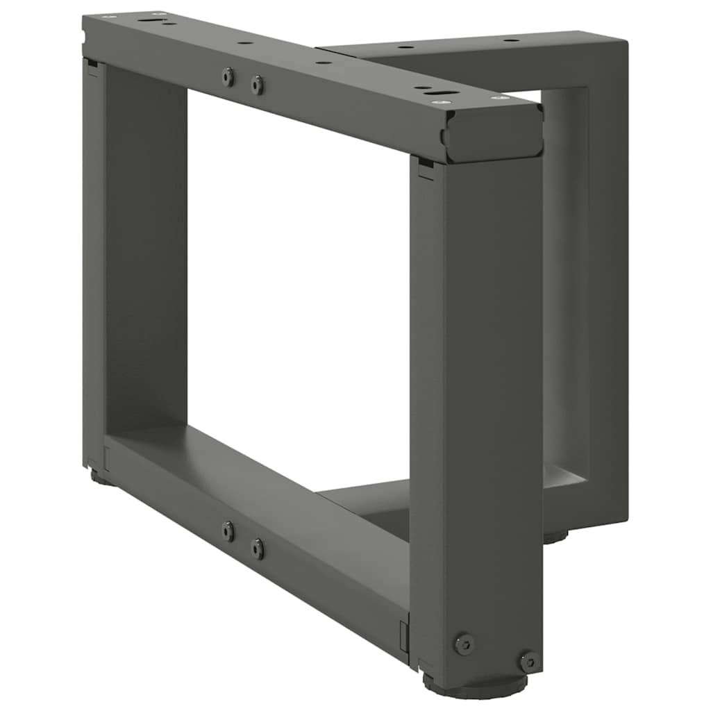 Sofabordben T-formet 2 stk 50x25x(30-31) cm stål antracitgrå