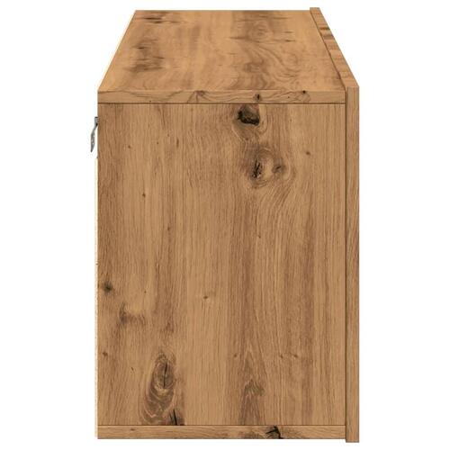 Væghængt tv-bord 100x30x41 cm artisan egetræsfarve