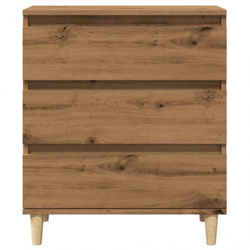 Skænk med 3 skuffer 60 x 35 x 70 cm - egetræsfarve