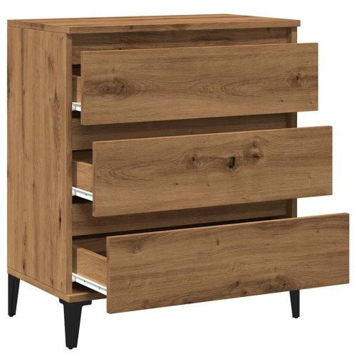Skænk 60x35x70 cm konstrueret træ egetræsfarve
