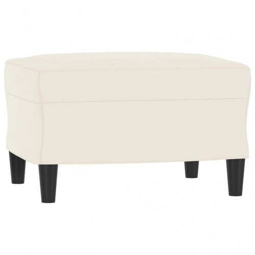 Sofasæt i velour - 3 dele, cremefarvet