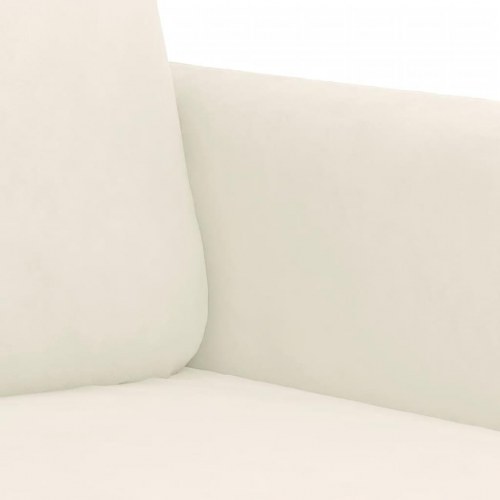 Sofasæt i velour - 3 dele, cremefarvet
