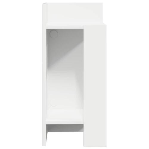 Sidebord med hylde Hvid 25,5x27x60 cm