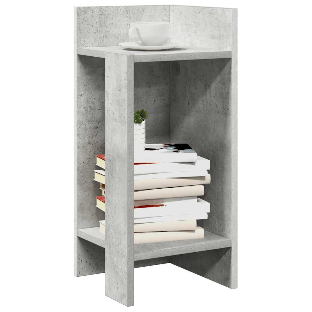Sideborde 2 Stk Med Reol Betongrå 25 5x27x60 Cm