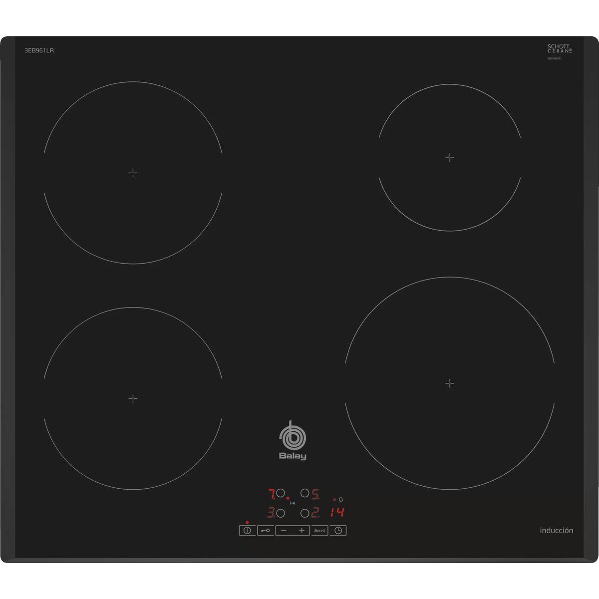 Balay 3EB961LR induktionskogeplade 60 cm - 7.400 W, 4 zoner