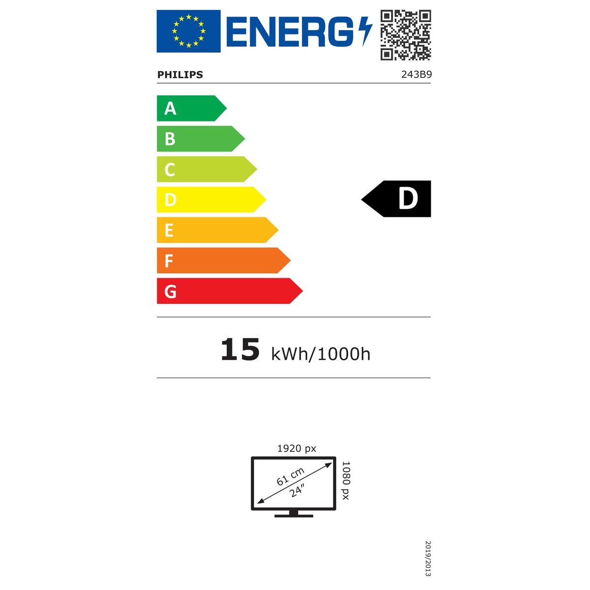 Skærm Philips 243B9/00 Full HD 24" 75 Hz