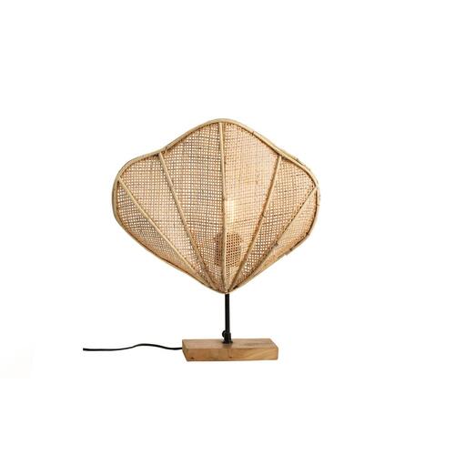 Bordlampe Romimex Natur Rattan 30 x 30 x 15 cm