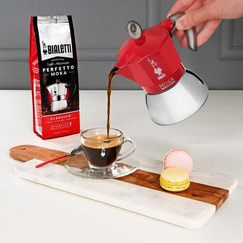 Italiensk Kaffekande Bialetti Moka Induction Rød Metal Aluminium 150 ml