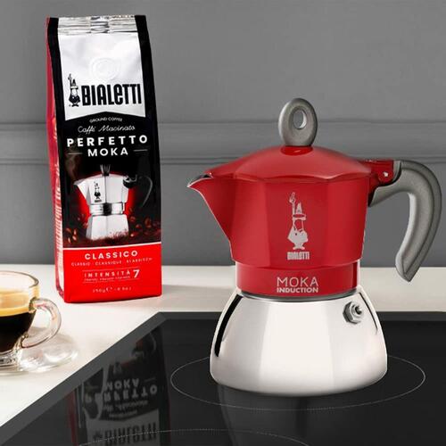 Italiensk Kaffekande Bialetti Moka Induction Rød Metal Aluminium 150 ml