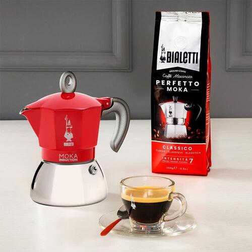 Italiensk Kaffekande Bialetti Moka Induction Rød Metal Aluminium 150 ml