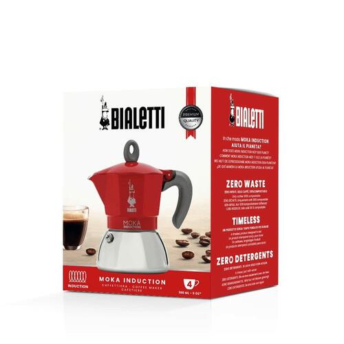 Italiensk Kaffekande Bialetti Moka Induction Rød Metal Aluminium 150 ml