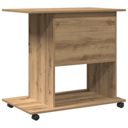 Computerbord på hjul 80×50×75 cm - spånplade i artisan eg
