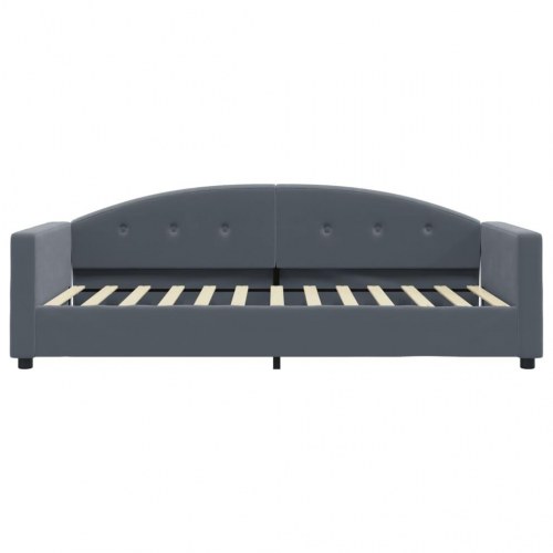 Daybed 90x200 cm i velour - mørkegrå sovesofa