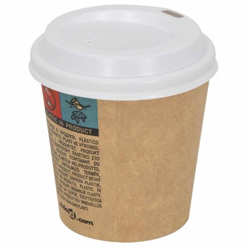 Koplåg til papirkopper 4 oz Ø60 mm - hvid, 1000 stk.