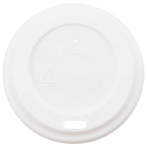 Koplåg til papirkopper 4 oz Ø60 mm - hvid, 1000 stk.