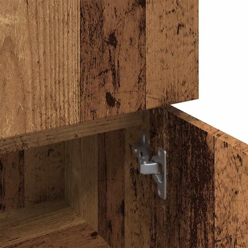 Badeværelsesskab 30×30×95 cm - konstrueret træ, antikt træ