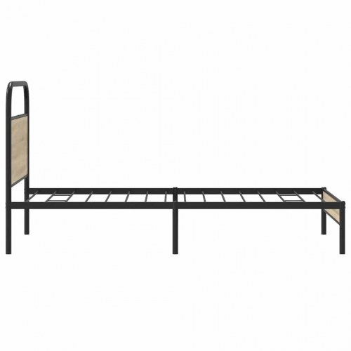 Sengeramme 90 x 190 cm med sengegavl - røget eg