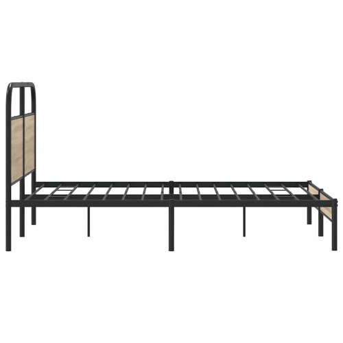 Sengeramme 135 x 190 cm med sengegavl - røget eg