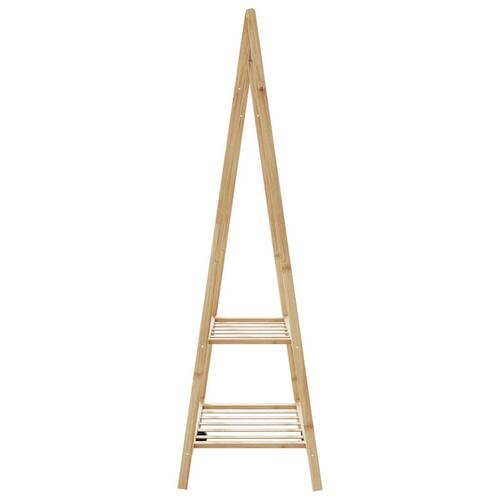 Tøjstativ med hylder 96x45,5x150,5 cm bambus