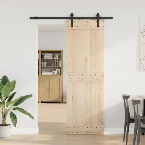 Skinnesæt til skydedør 152,5 cm - stål, sort