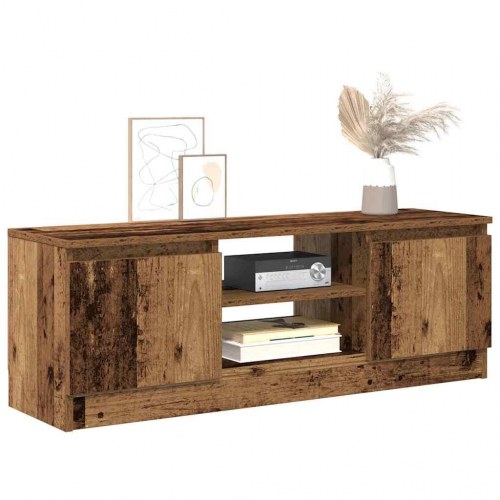 Tv-bord i konstrueret træ 102×30×36 cm - antikt trælook