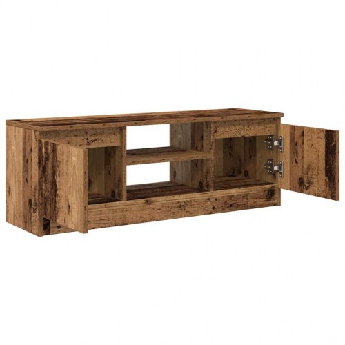 Tv-bord i konstrueret træ 102×30×36 cm - antikt trælook