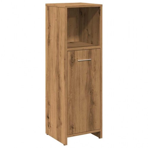 Badeværelsesskab 30×30×95 cm - egetræsfarvet konstrueret træ