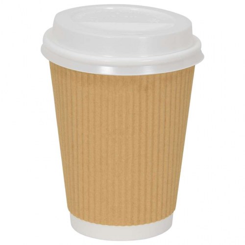 Koplåg til papkrus 90 mm 12 oz/16 oz - 1000 stk., hvid