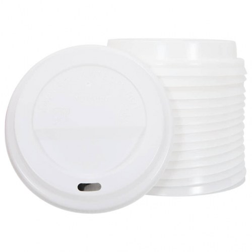 Koplåg til papkrus 90 mm 12 oz/16 oz - 1000 stk., hvid