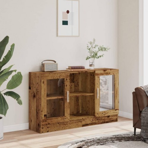 Skænk 120×30,5×70 cm i konstrueret træ - antikt trælook