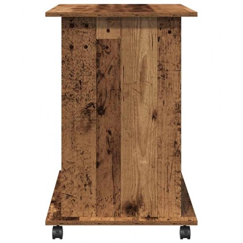 Computerbord på hjul 80×50×75 cm - spånplade i antikt træ