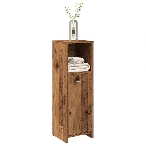 Badeværelsesskab 30×30×95 cm - konstrueret træ, antikt træ